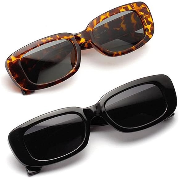 4 Pack Retro Sunglasses Vintage Sunglasses Small Square Rectangle 90s Glasses Amazon.com: Tskestvy 4 Pieces Retro Vintage Sunglasses Small  main image 2